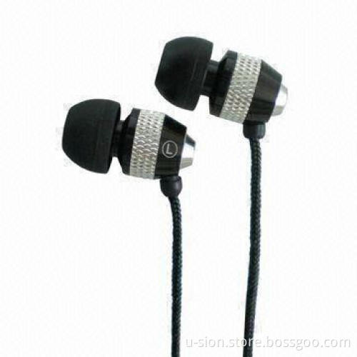 Wired Earphones for Apple's iPod/iPhone/MP3 Player/PC/Cellphone, with 3.5mm Plug/10mm Driver Unit
